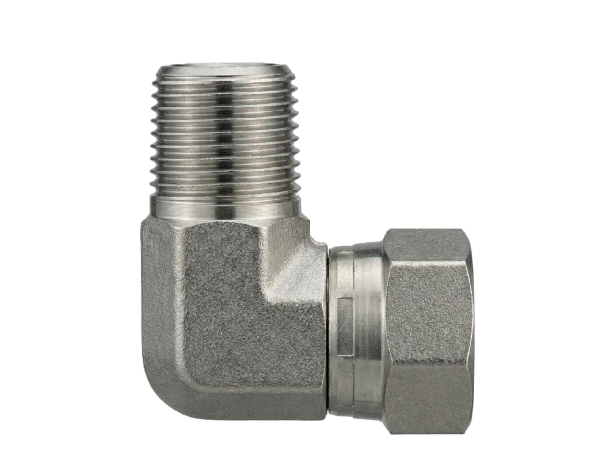 Adaptador Codo 90° Macho BSPT - Hembra BSPP